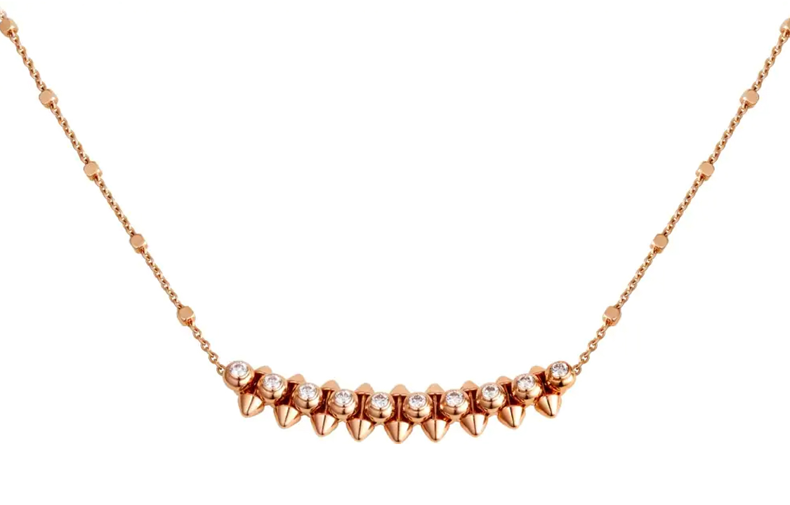 Cartier Diamond-Studded Gold Necklace Unisex Couple Design N7424312 圖 2