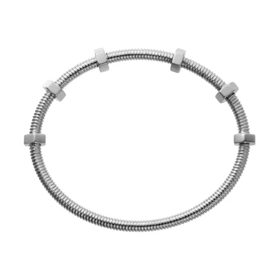 Cartier Ecrou De Cartier Bracelet 18K White Gold Unisex Couple Design. B6049617
