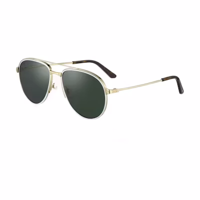 Cartier Gold Aviator Sunglasses Unisex Windproof Lightweight Frame. ESW00573