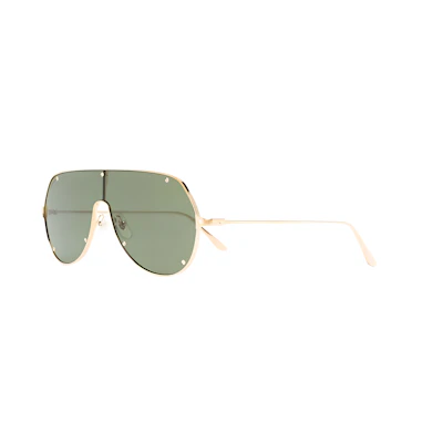 Cartier Gold Irregular Metal Frame Sunglasses for Men. CT0324S002