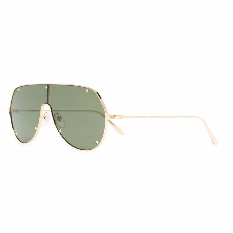 Cartier Gold Irregular Metal Frame Sunglasses for Men. CT0324S002 圖 2