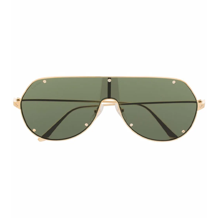 Cartier Gold Irregular Metal Frame Sunglasses for Men. CT0324S002 圖 3