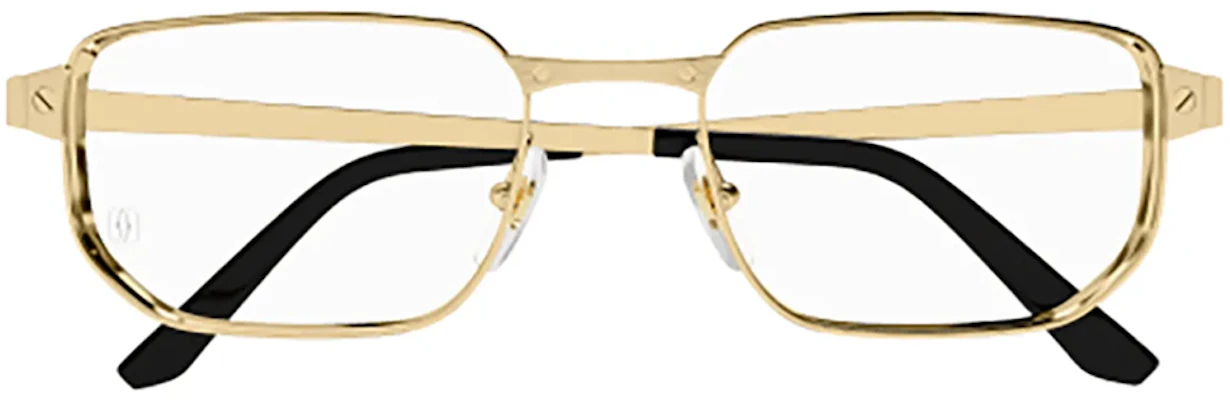 Cartier Gold Metal Rectangle Optical Eyeglasses Frame for Men. CT0481O001 Lookbook Cartier Gold Metal Rectangle Optical Eyeglasses Frame for Men. CT0481O001