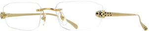 Order Gafas Ópticas Unisex Cartier Oro Pantera Rectangular Metal. CT0494O001