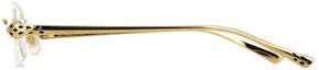 Shop Gafas Ópticas Unisex Cartier Oro Pantera Rectangular Metal. CT0494O001