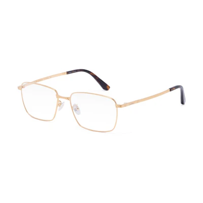 Cartier Gold Titanium Rectangle Optical Glasses Frame for Men CT0320OA-001