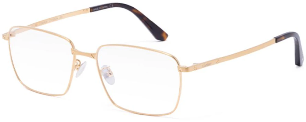 Cartier金色鈦金屬矩形男士光學眼鏡框 CT0320OA-001 Order Cartier金色鈦金屬矩形男士光學眼鏡框 CT0320OA-001