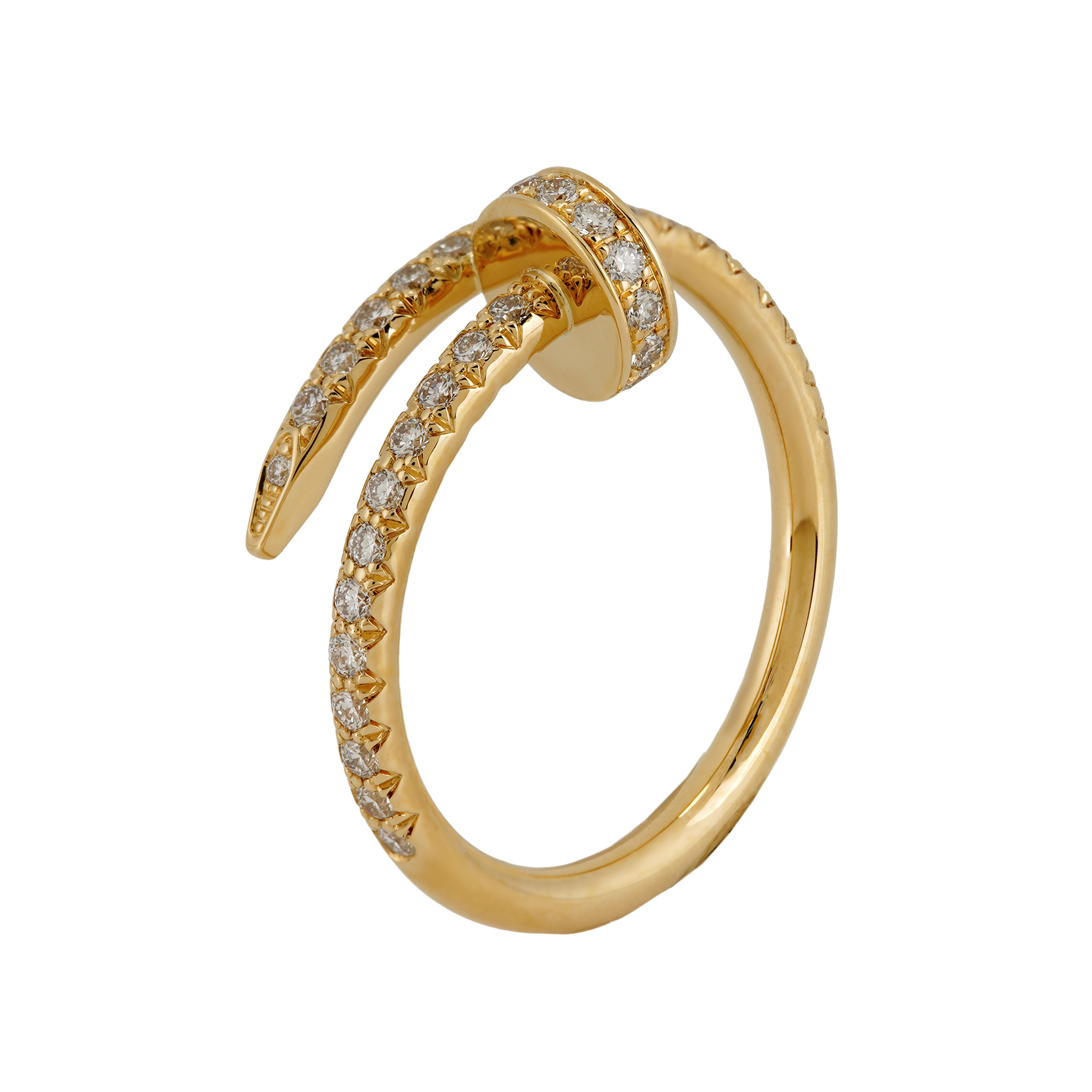 Buy Cartier Juste Un Clou 18k Gold Diamond Nail Ring Unisex Couple Gold. B4231500