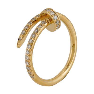 Cartier Juste Un Clou 18k Gold Diamond Nail Ring Unisex Couple Gold. B4231500