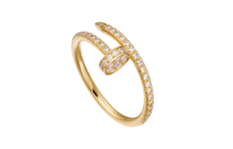 Order Cartier Juste Un Clou 18k Gold Diamond Nail Ring Unisex Couple Gold. B4231500