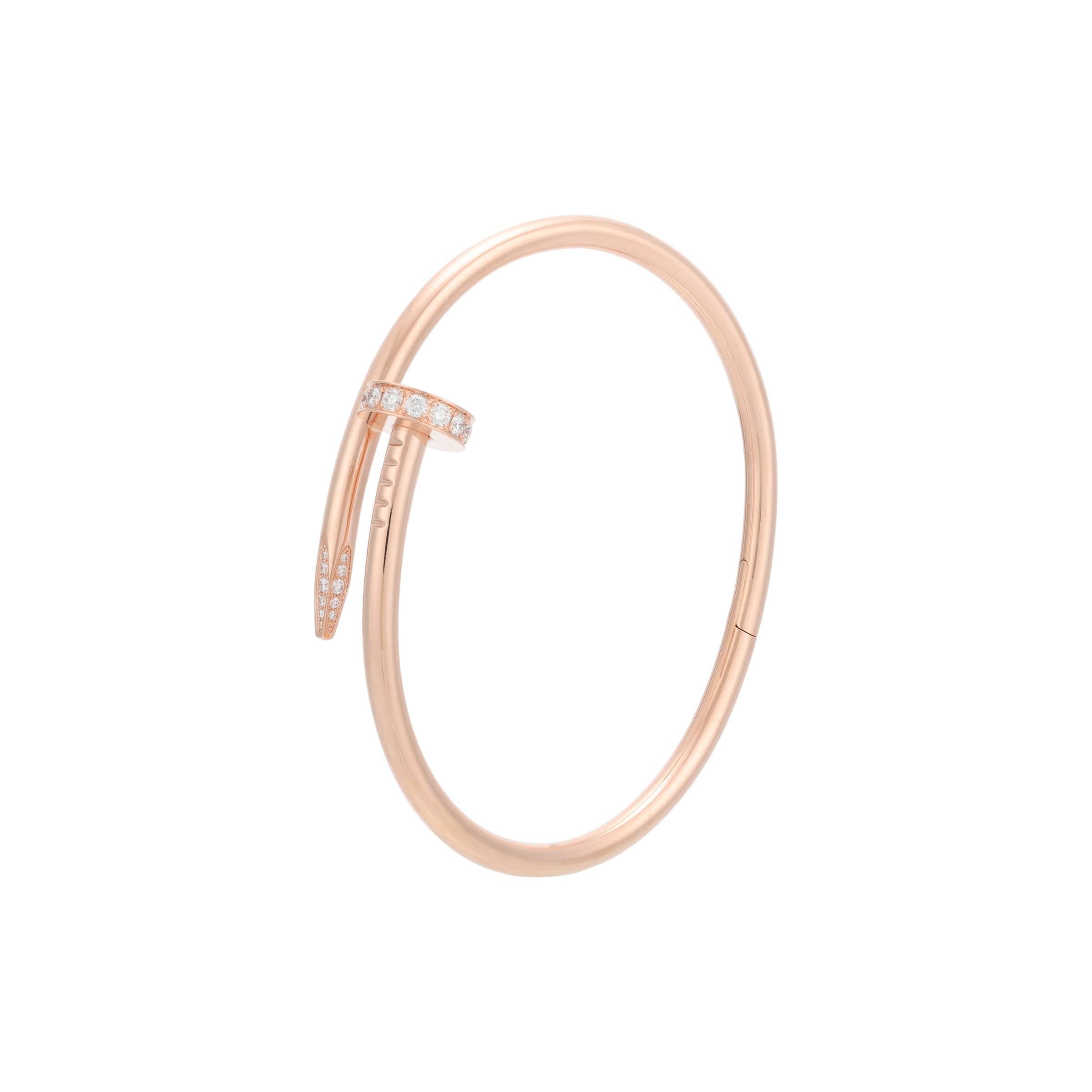 Cartier Juste un Clou 18K Rose Gold Diamond Nail Bracelet Unisex Couples Edition. B6048517