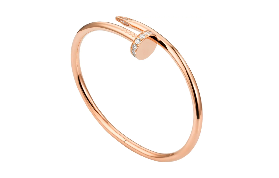 Details for 卡地亞Juste un Clou 18K玫瑰金鑲鑽釘子手鐲情侶款 B6048517