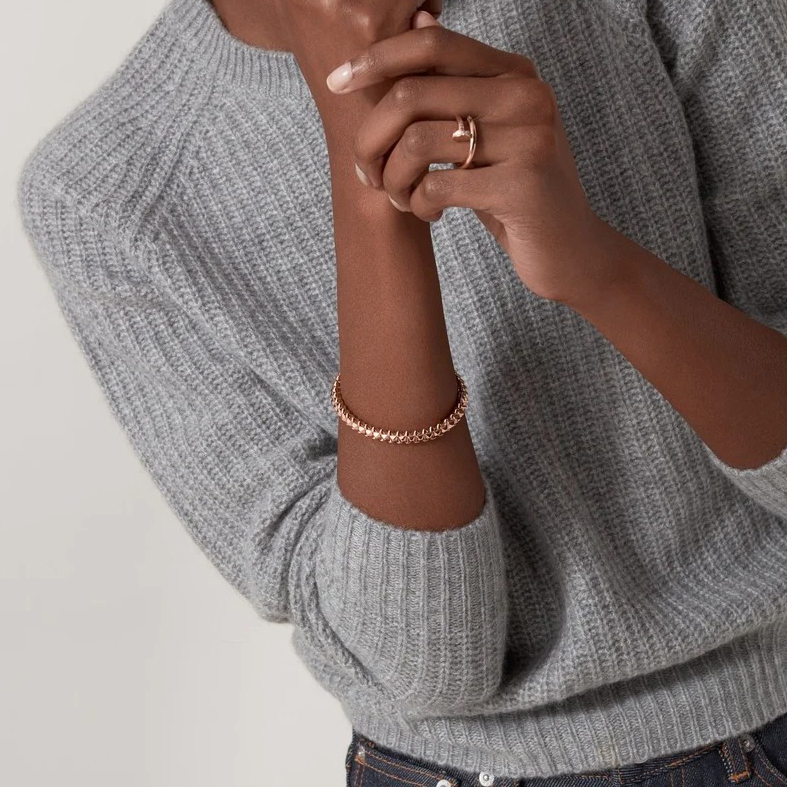 Cartier Juste un Clou 18K Rose Gold Diamond Ring 2.65mm Unisex Couples Adjustable. B4094800 圖 11