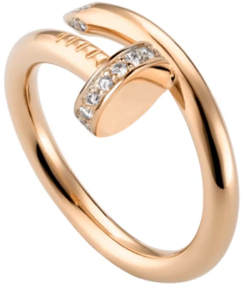 卡地亚Juste un Clou 18K玫瑰金钻石戒指2.65mm情侣可调节款 B4094800 Purchase 卡地亚Juste un Clou 18K玫瑰金钻石戒指2.65mm情侣可调节款 B4094800