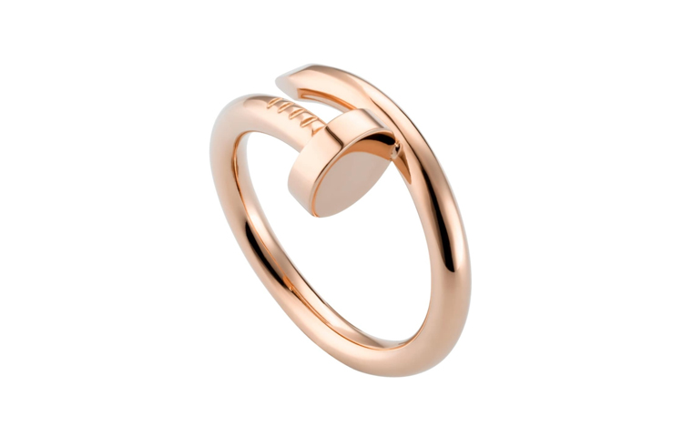 Lookbook 卡地亞 Juste Un Clou 18K玫瑰金釘子戒指 2.65mm 情侶款設計 B4092500