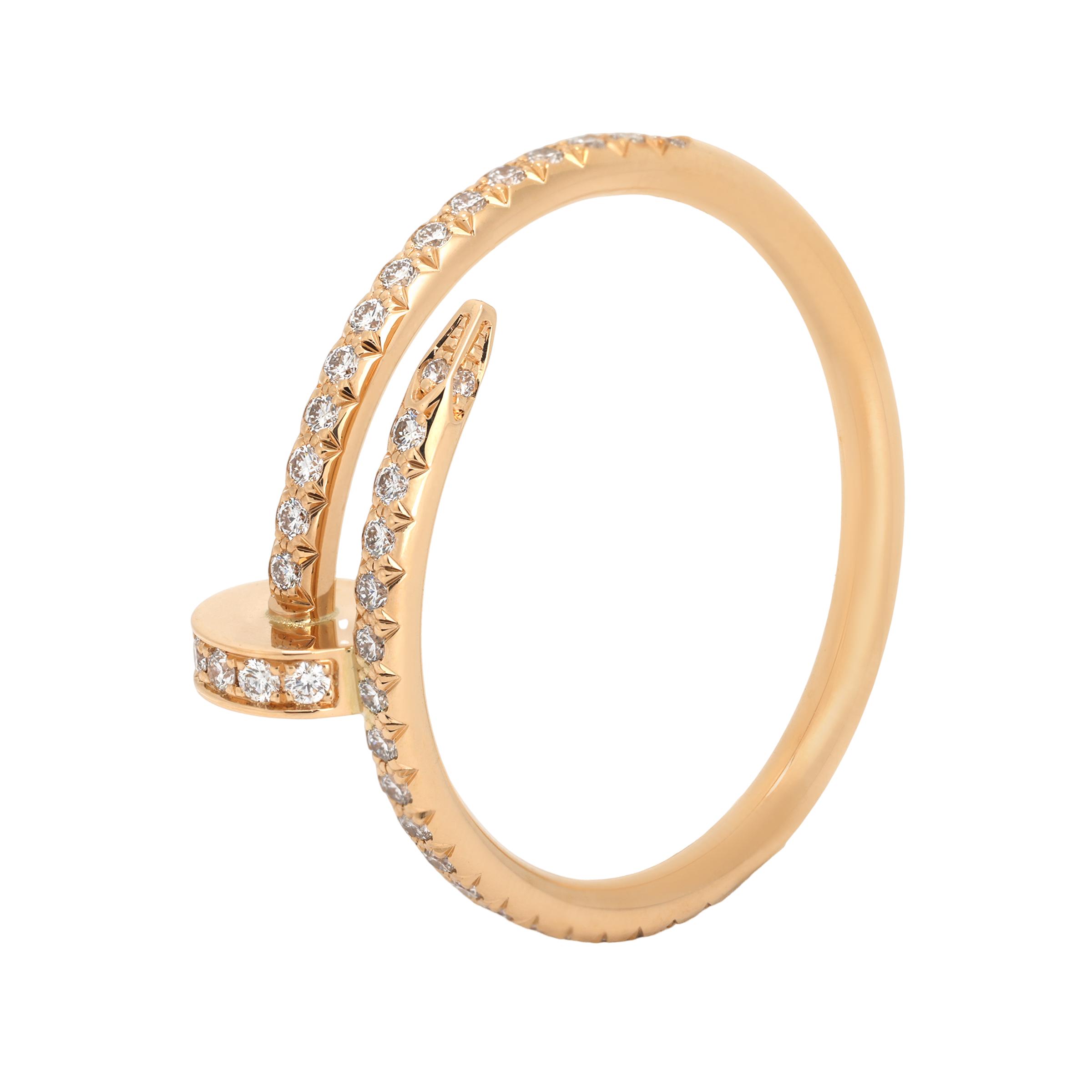 Cartier Juste Un Clou 18K Rose Gold Ring Unisex Couple Design. B4231400
