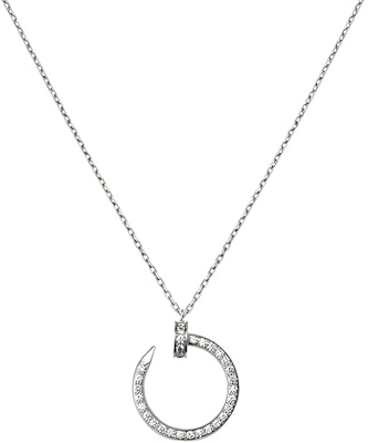 까르띠에 저스트 앵 끌루 18K 화이트 골드 다이아몬드 네일 목걸이 커플 디자인 B3046900 Shop 까르띠에 저스트 앵 끌루 18K 화이트 골드 다이아몬드 네일 목걸이 커플 디자인 B3046900
