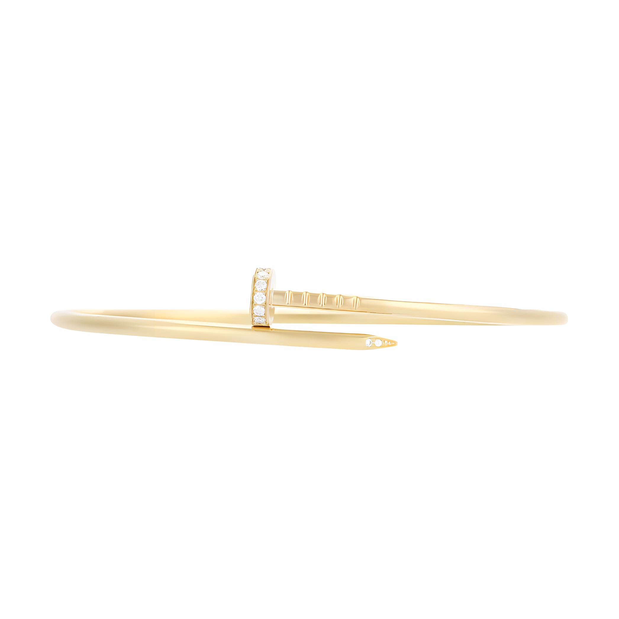 Cartier Juste Un Clou Diamond Nail Narrow Gold Bracelet Unisex Couple Gold. B6066117