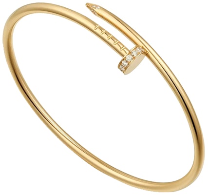 卡地亞Juste Un Clou窄版鑽石釘子手鐲男女情侶款金色手環 B6066117 Shop 卡地亞Juste Un Clou窄版鑽石釘子手鐲男女情侶款金色手環 B6066117