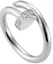 Order Cartier Juste Un Clou Diamond Single Nail 18K White Gold Ring Unisex Couple. B4092700