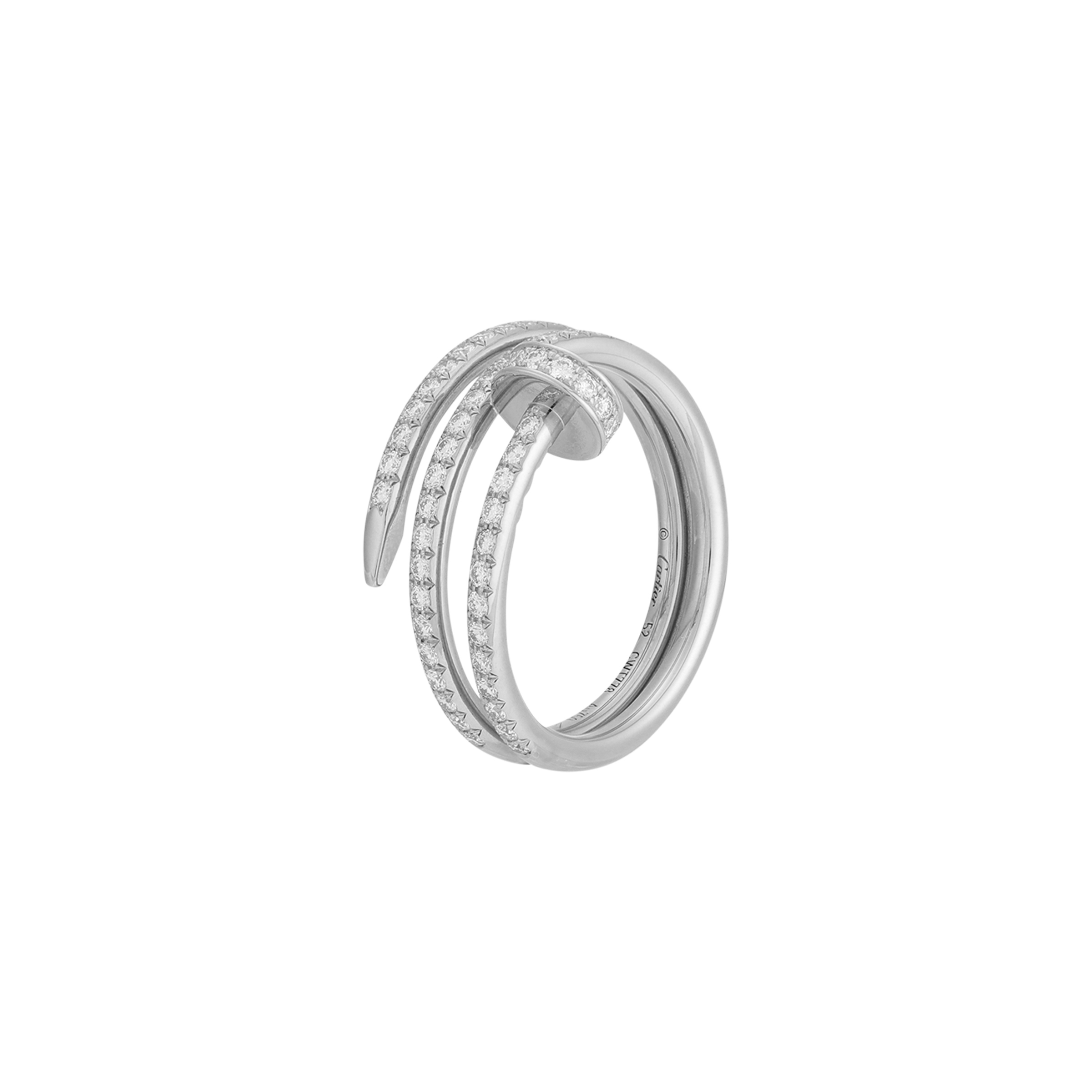 Cartier Juste Un Clou Double Ring Narrow Diamond Unisex Couple Ring. B4211100