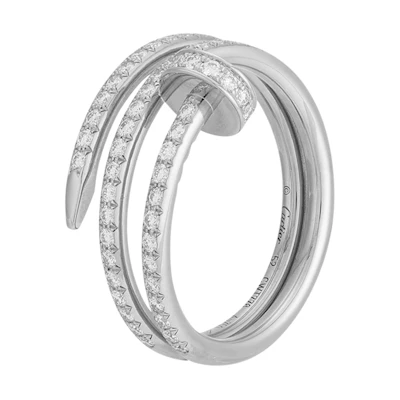 Cartier Juste Un Clou Double Ring Narrow Diamond Unisex Couple Ring. B4211100