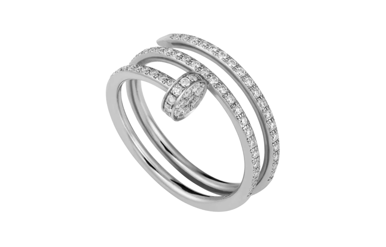 Cartier Juste Un Clou Double Ring Narrow Diamond Unisex Couple Ring. B4211100 圖 2