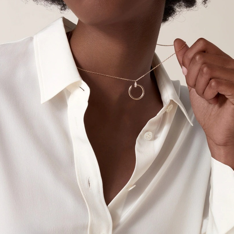 CARTIER Juste un Clou Series Yellow Gold Necklace Unisex Couple Design. B7224512 圖 9