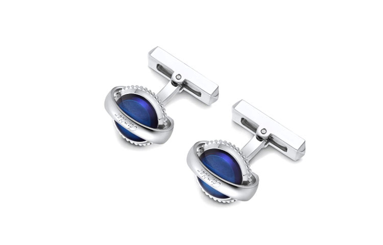 Cartier Logo Balloon Design Silver Cufflinks for Men - Silver. OG000306 圖 3