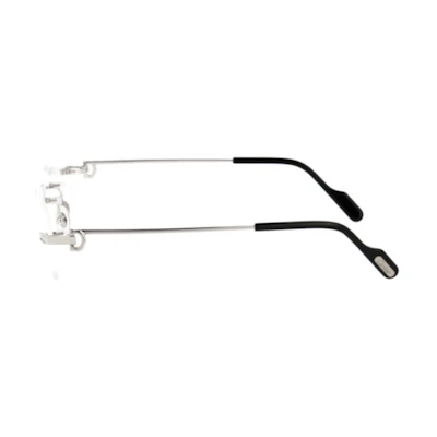 Cartier Logo Rectangle Optical Glasses Black for Men Metal Frame CT0259O001