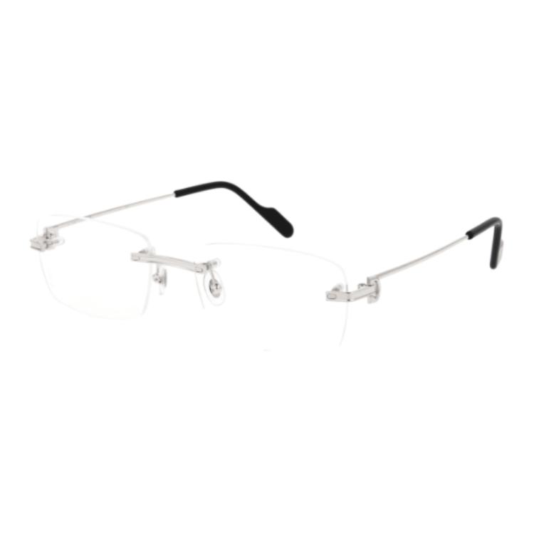 Shop 卡地亞男子黑色金屬方框眼鏡 CT0259O001