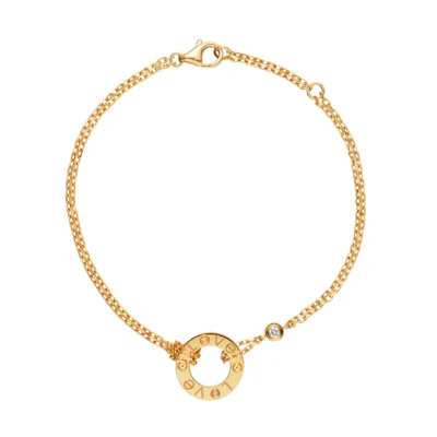 CARTIER LOVE 18k Gold Diamond Bracelet Unisex Couple Jewelry B6038300