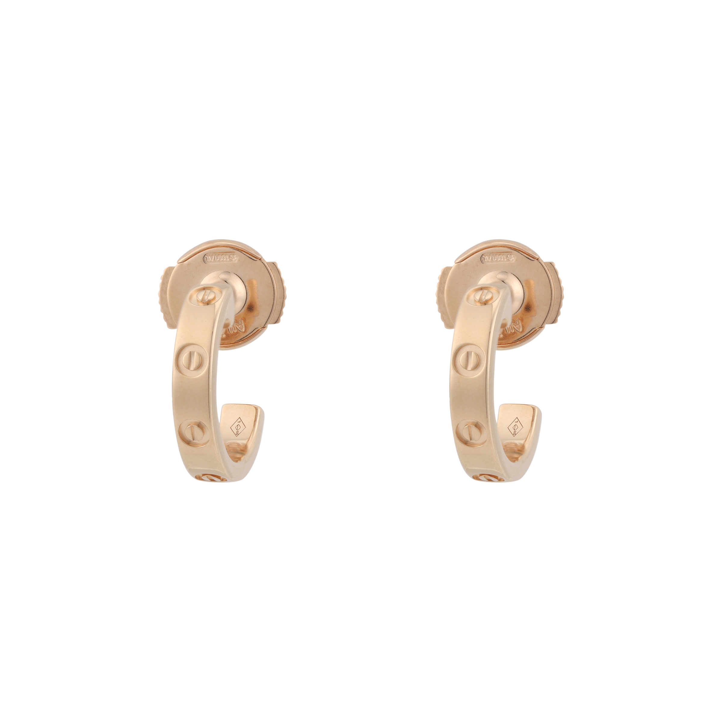 Cartier LOVE 18K Rose Gold Earrings Unisex Couple Design. PGC814