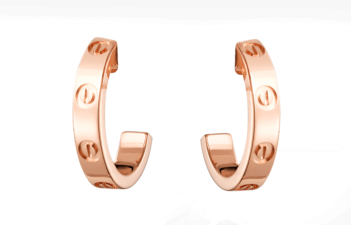 Order 卡地亞 LOVE 18K玫瑰金情侶款耳環 男女通用設計 PGC814