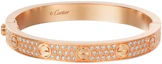 Buy Cartier LOVE 18K Rose Gold Wide Bracelet Unisex Starry Design Couple Style. N6036917