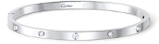 Details for Cartier LOVE 18K白金細版手鍊 10鑽 男女款情侶設計 B6048017