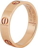 Cartier LOVE 5.5mm 18K Rose Gold Ring Unisex Couple Design. B4084800 Cartier LOVE 5.5mm 18K Rose Gold Ring Unisex Couple Design. B4084800