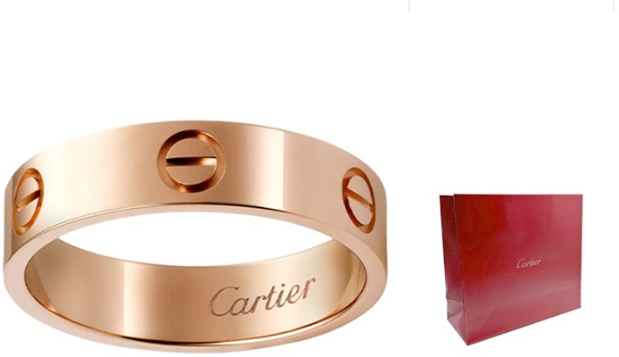 Cartier LOVE 5.5mm 18K玫瑰金戒指 情侶款設計 男女適用 B4084800 Shop Cartier LOVE 5.5mm 18K玫瑰金戒指 情侶款設計 男女適用 B4084800