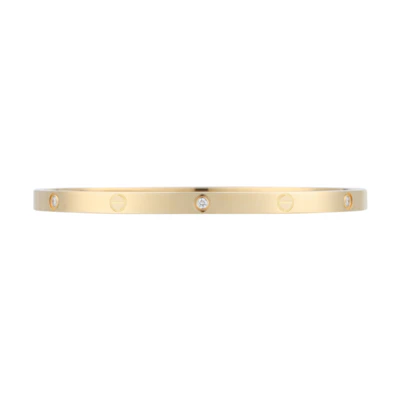 Cartier LOVE Bracelet Small 18K Gold with 6 Diamonds Unisex Couple Style. B6047217