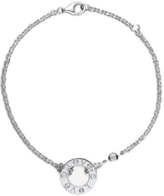 卡地亞LOVE鑽石戒指18K白金手鐲情侶男女款設計 B6038100 Buy 卡地亞LOVE鑽石戒指18K白金手鐲情侶男女款設計 B6038100