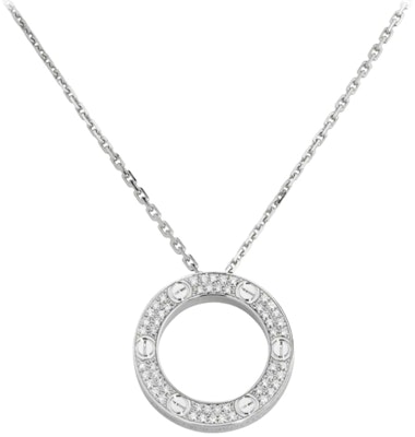 까르띠에 러브 목걸이 실버 18K 화이트 골드 유니섹스 커플 디자인. B7058000 Purchase 까르띠에 러브 목걸이 실버 18K 화이트 골드 유니섹스 커플 디자인. B7058000