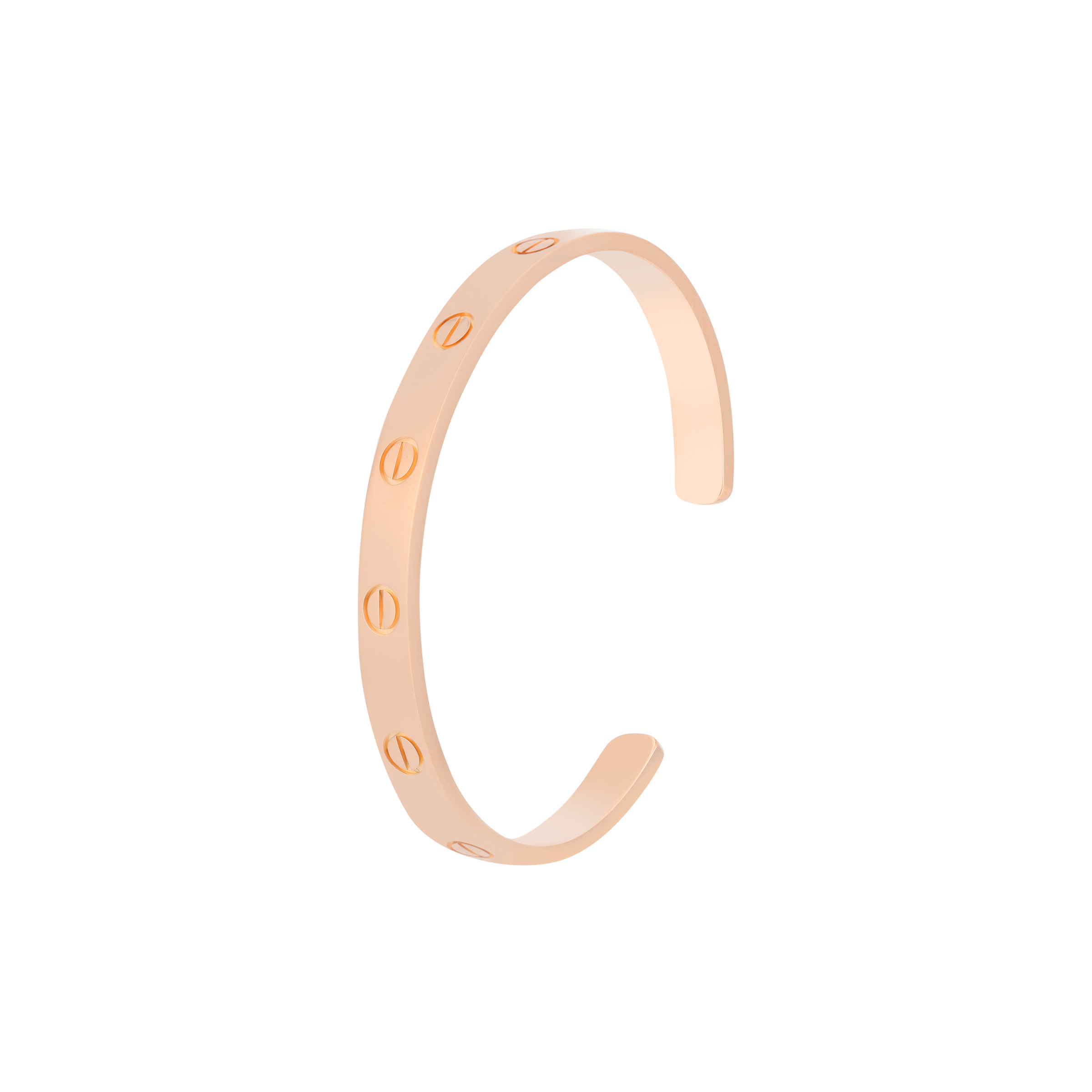 Cartier LOVE Open Bracelet 18K Rose Gold Unisex Couple's Design. B6032617