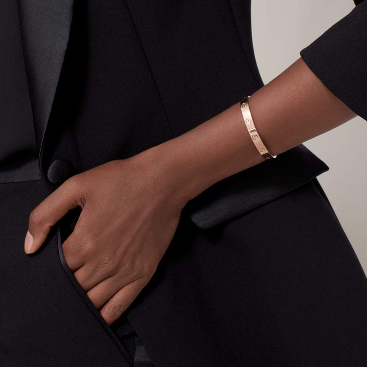 Sizing Cartier LOVE 開口手環 18K玫瑰金 情侶款設計 B6032617