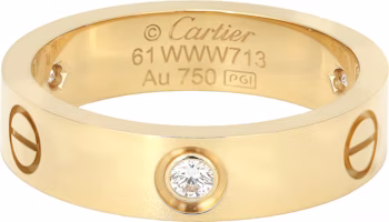 Cartier Love Ring 18K Gold with 3 Diamonds Unisex Couple Edition Gold. B4032400 Cartier Love Ring 18K Gold with 3 Diamonds Unisex Couple Edition Gold. B4032400