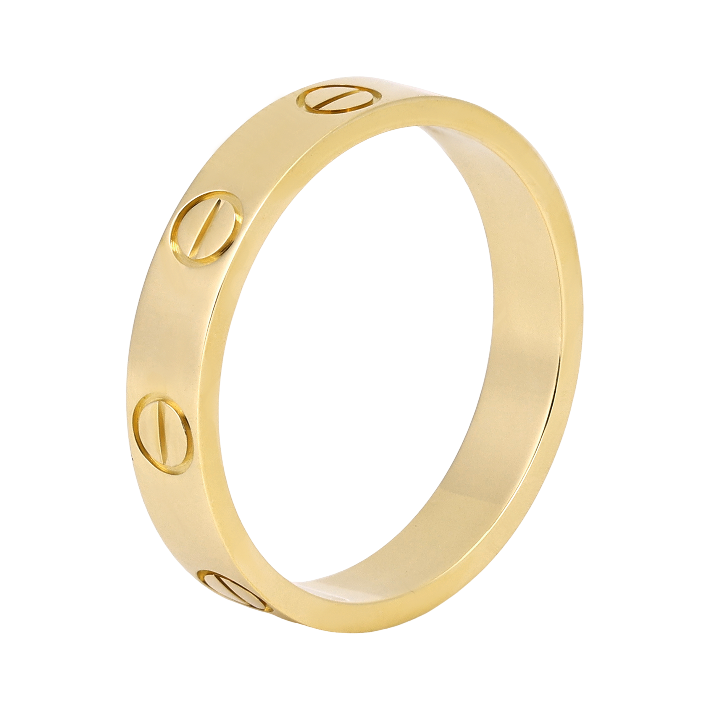 Cartier Love Ring 18K Gold with Logo Engraving Unisex Couple Design. B4085000