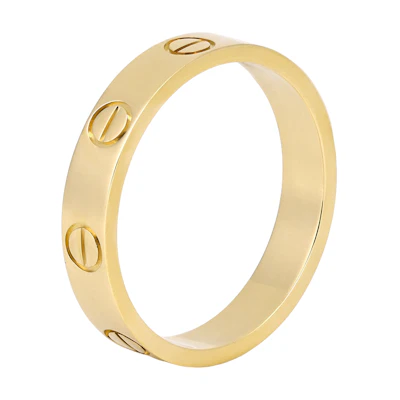 Cartier Love Ring 18K Gold with Logo Engraving Unisex Couple Design. B4085000
