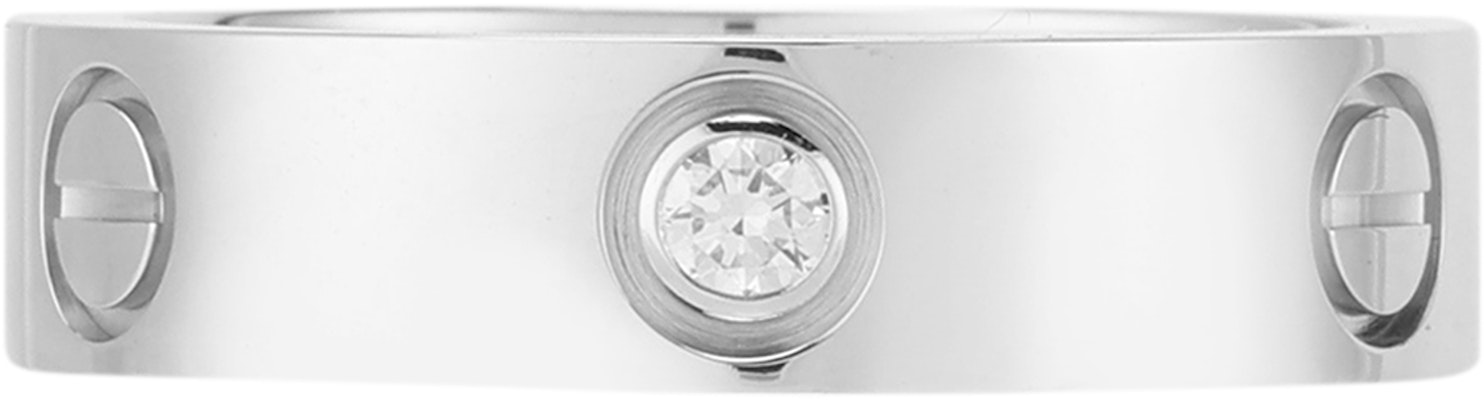 Cartier 愛情系列鑽石戒指 18K 白金 中性銀情侶設計款 B4032500 Buy Cartier 愛情系列鑽石戒指 18K 白金 中性銀情侶設計款 B4032500