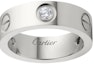 Cheap Cartier 愛情系列鑽石戒指 18K 白金 中性銀情侶設計款 B4032500