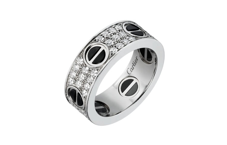 Cartier Love Ring Logo Sweet Platinum Unisex Couple Style - White Gold. B4207600 圖 3