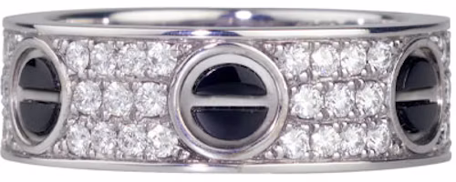 Shop Cartier Love Ring Logo Sweet Platinum Unisex Couple Style - White Gold. B4207600
